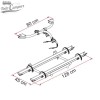 Medidas del Portabicicletas Fiamma Carry Bike Garage Standard para garajes de Autocaravanas - 2 BICIS