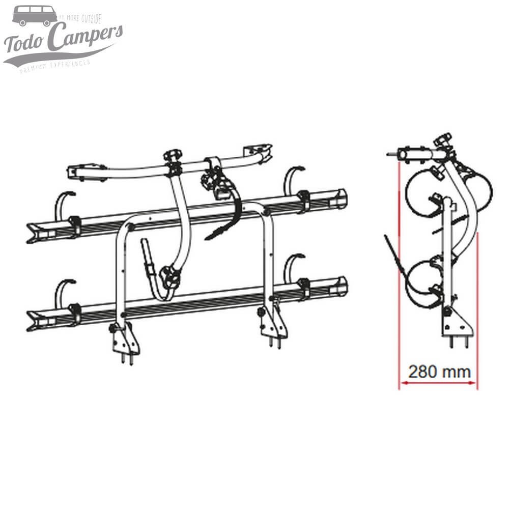 Carry Bike Garage Standard para garajes de Autocaravanas plegado