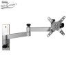 Suporte de TV articulado Carbest Wall Mount Holder L para ecrã de 13 a 30 polegadas com VESA 75 e 100 - Prateado