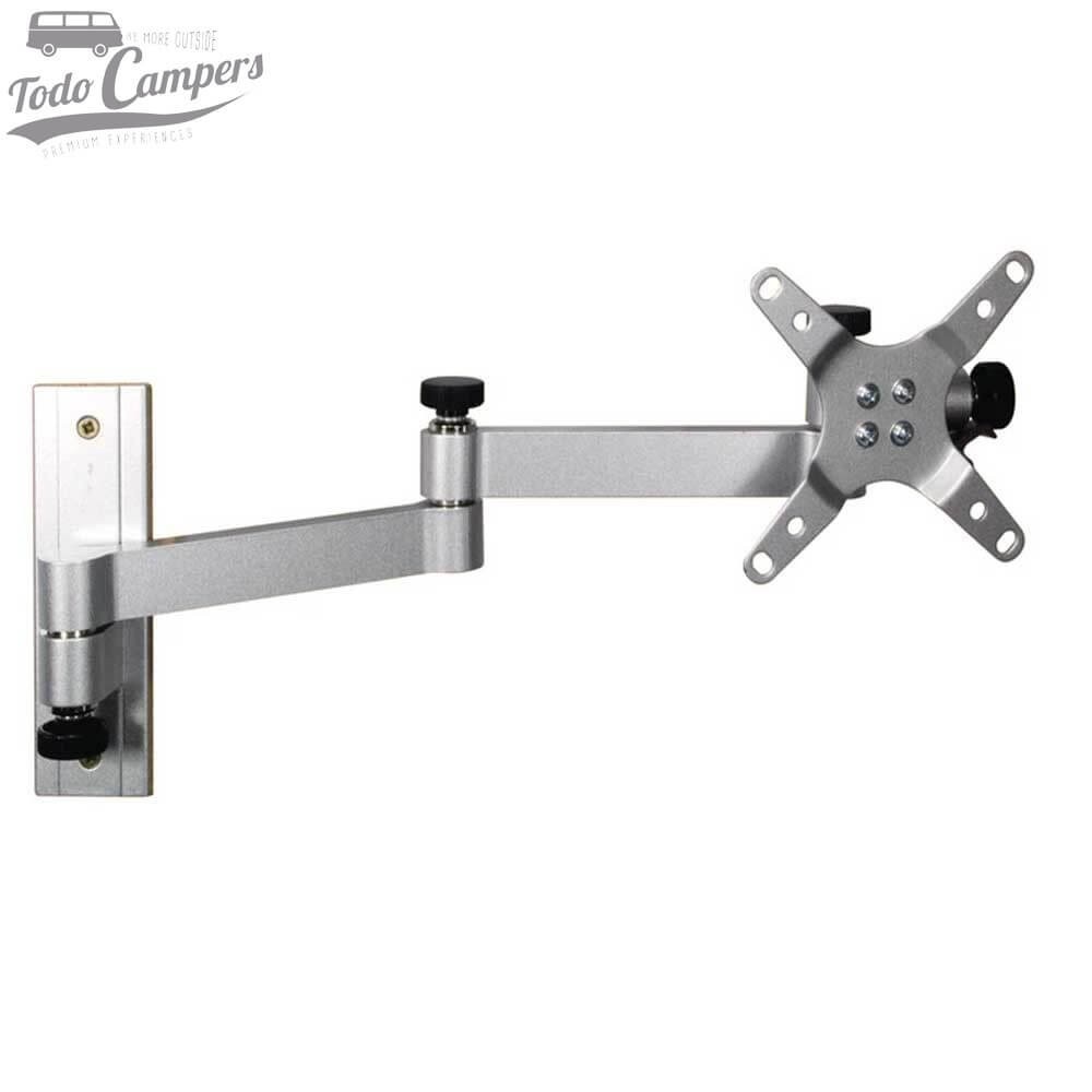 Suporte de TV articulado Carbest Wall Mount Holder L para ecrã de 13 a 30 polegadas com VESA 75 e 100 - Prateado
