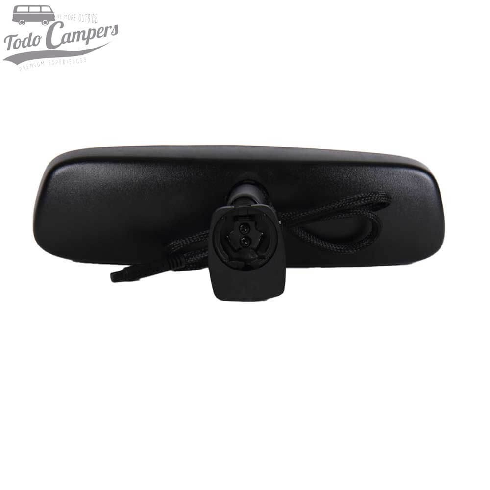 parte traseira do espelho retrovisor universal com monitor integrado de 4.3"