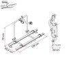 Medidas del Portabicicletas Fiamma Carry Bike Garage Plus para garajes de Autocaravanas - 2 BICIS