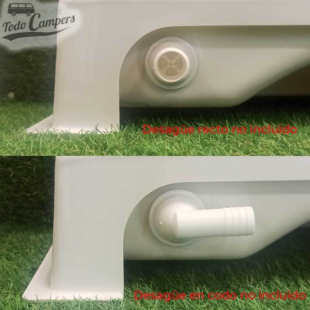 desagüe no incluido en el Lavabo plegable suspendido Comet