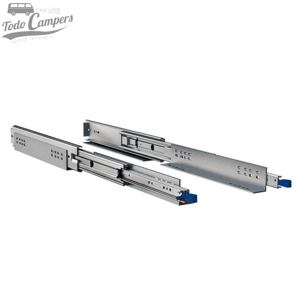 Par de guías deslizantes para crear bandejas de garaje.