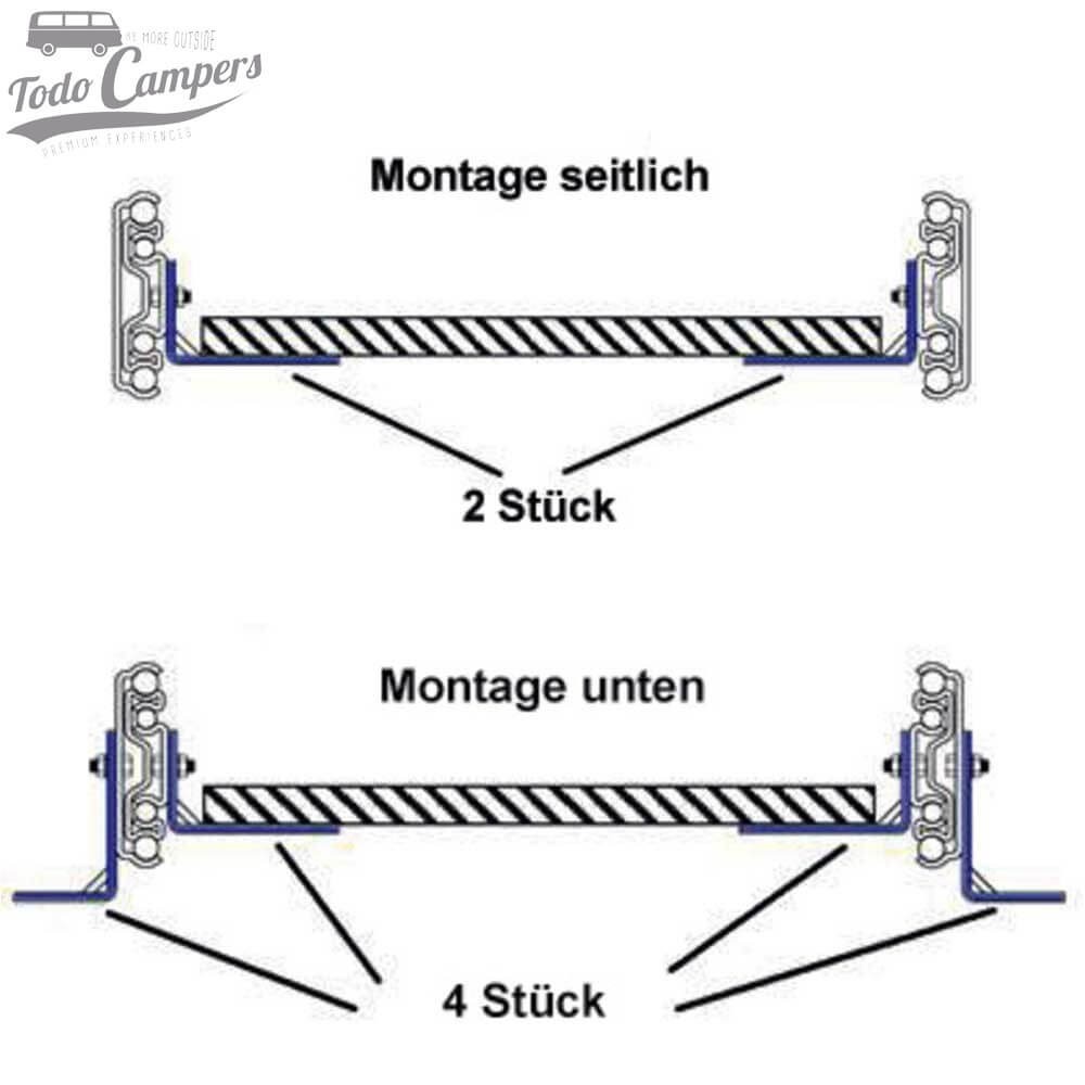 instalación de las guías deslizantes