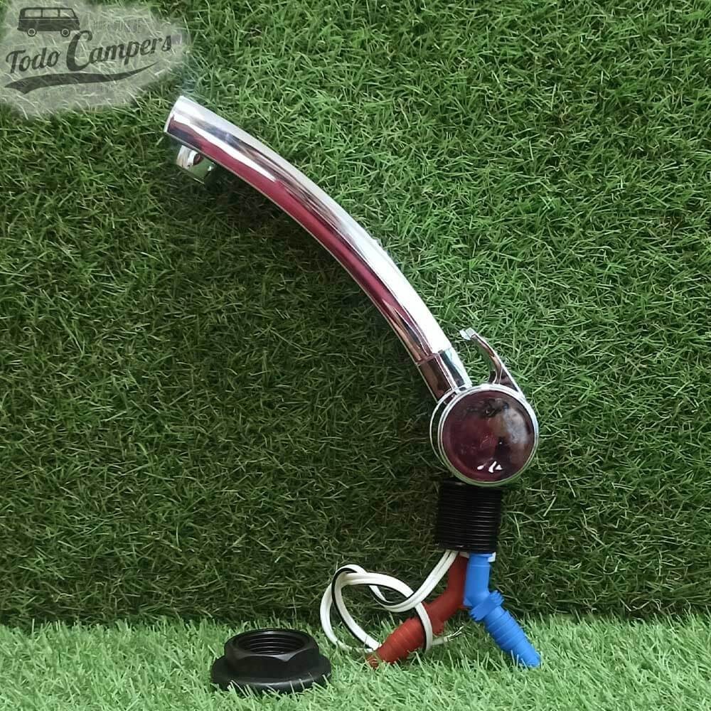 Grifo monomando mezclador de agua fría y caliente Comet London Kompact - Cromo y Negro