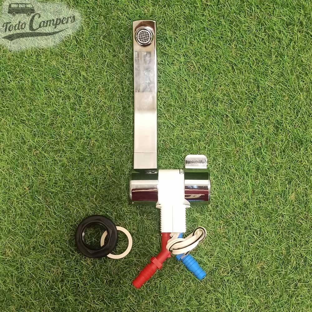 Grifo mezclador monomando abatible Comet London Kompact - Cromo y Blanco