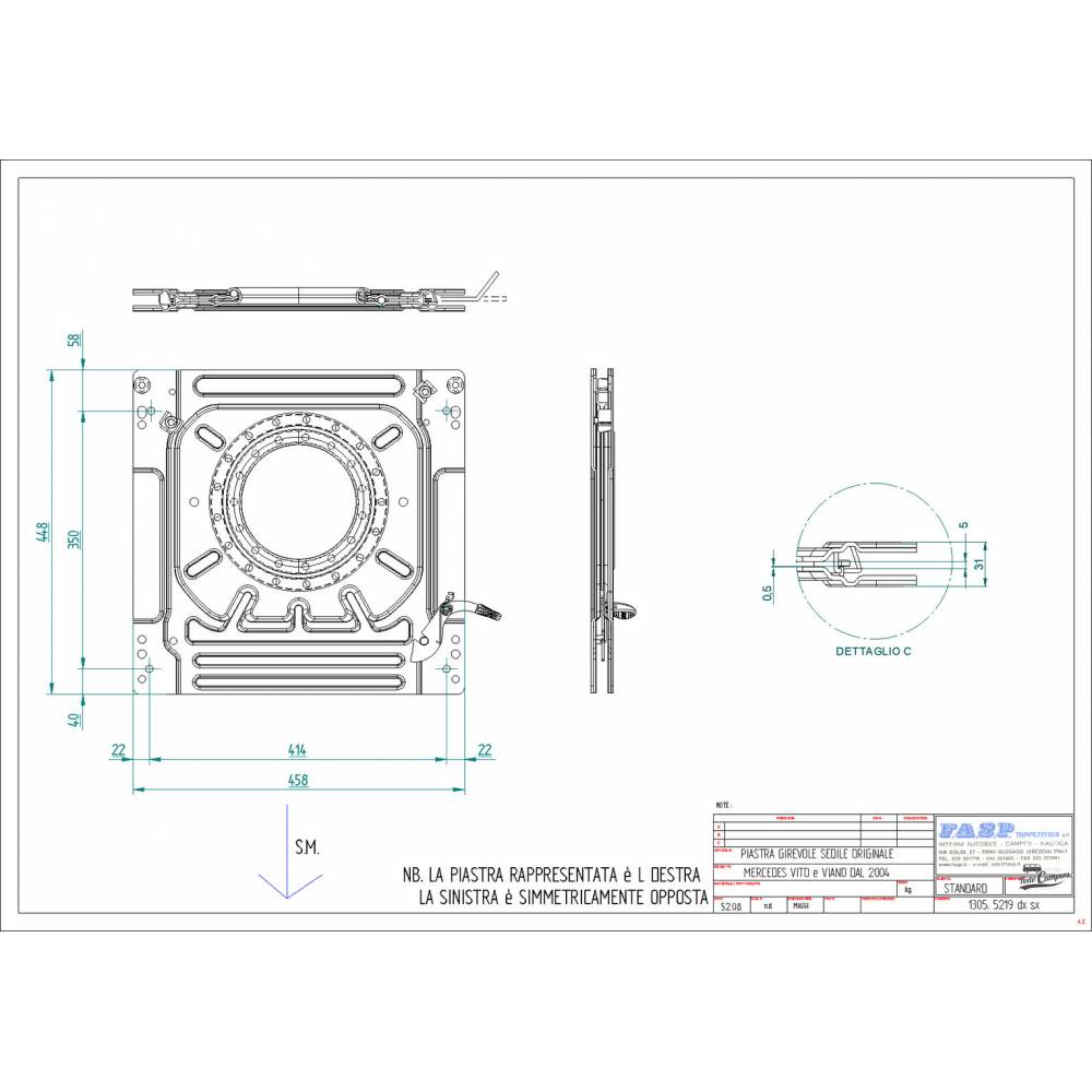 montaje plataforma asiento giratorio vito viano 2004 a 2014