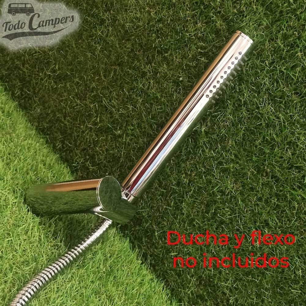 Soporte de ducha compatible con latiguillos con rosca de 1/2".