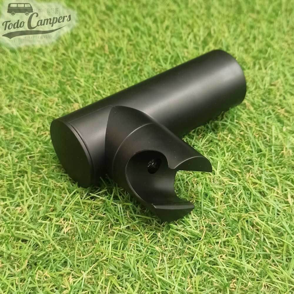 Suporte de chuveiro giratório Comet Stilo para montagem na parede - Preto acetinado