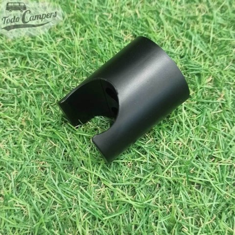 Soporte pequeño de ducha fijo Comet para montaje en pared - Negro satinado