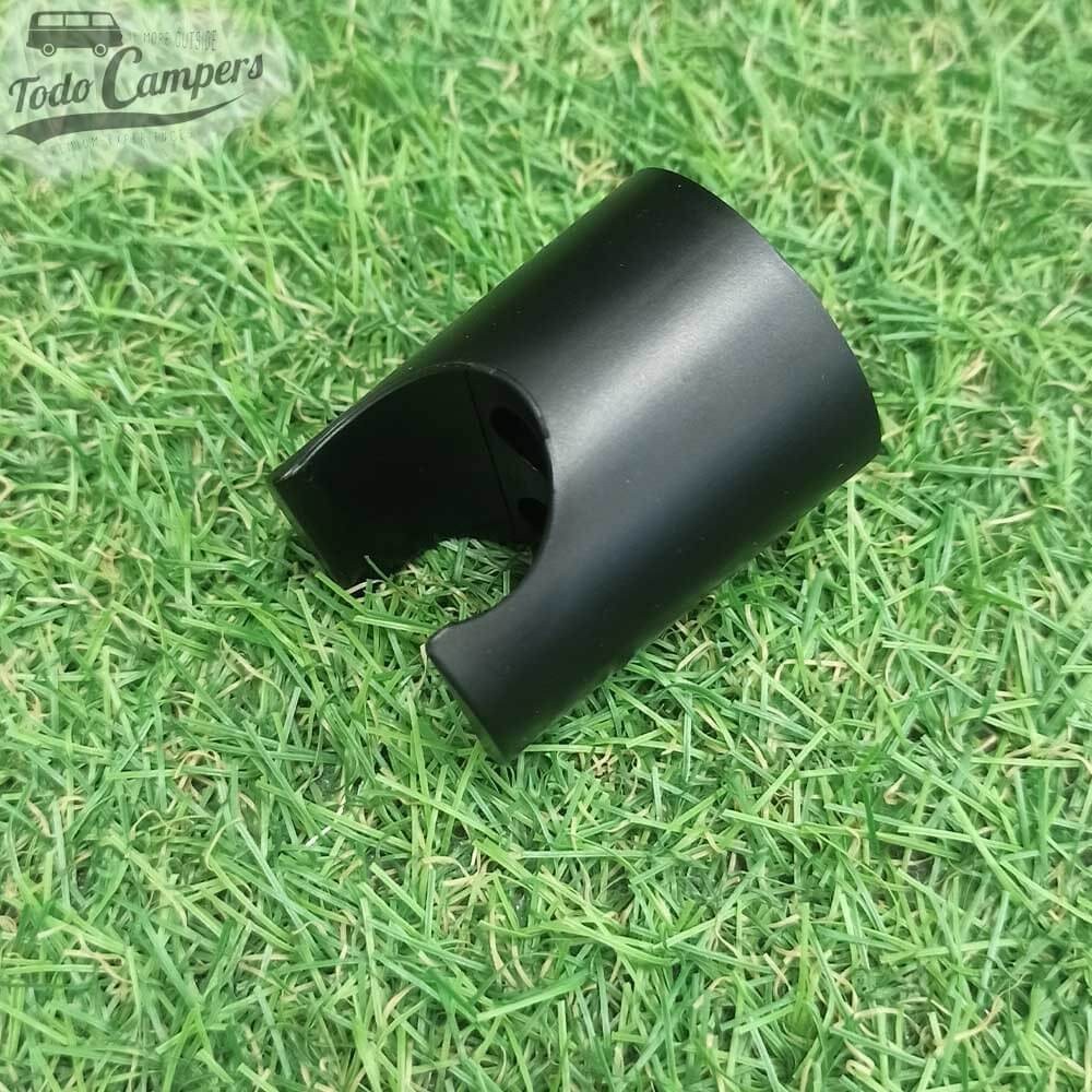 Suporte de chuveiro pequeno fixo Comet para montagem na parede - Preto mate