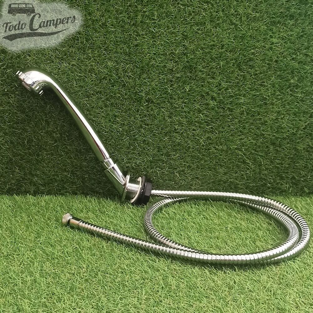 Ducha retráctil con base inclinada de 45º.