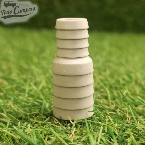 Conector recto de bomba sumergible o de paso a manguera 10 y 12,7 mm