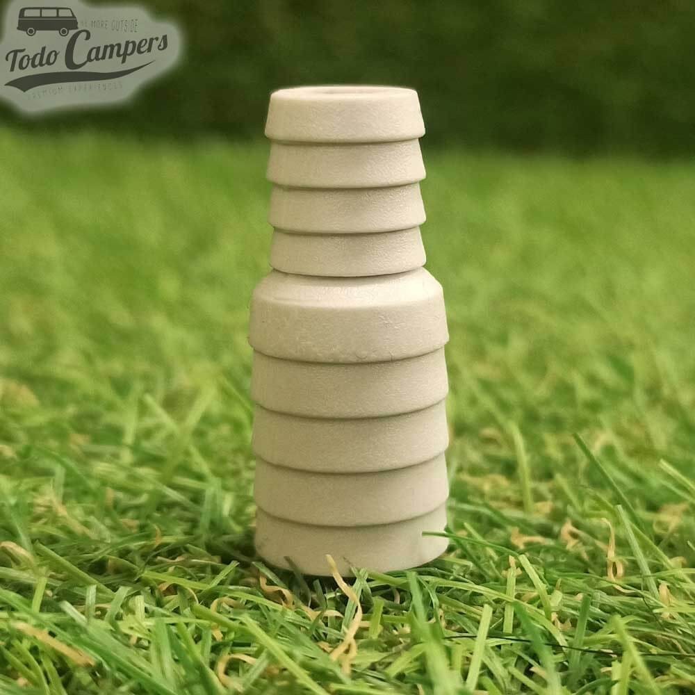 Conector recto de bomba sumergible o de paso a manguera 10 y 12,7 mm