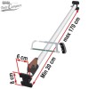 Medidas da Barra de fixação de bagagem Fiamma Luggage Bar
