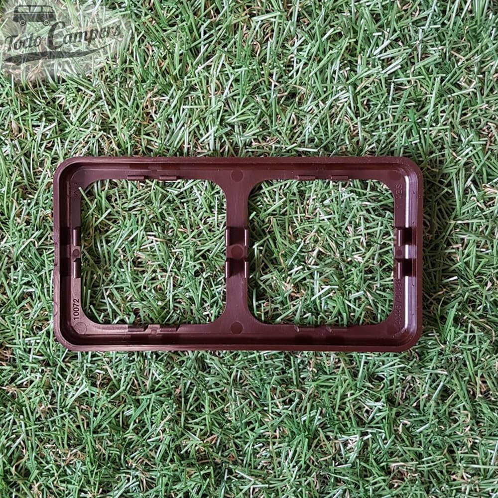 Marco doble color marrón vista trasera