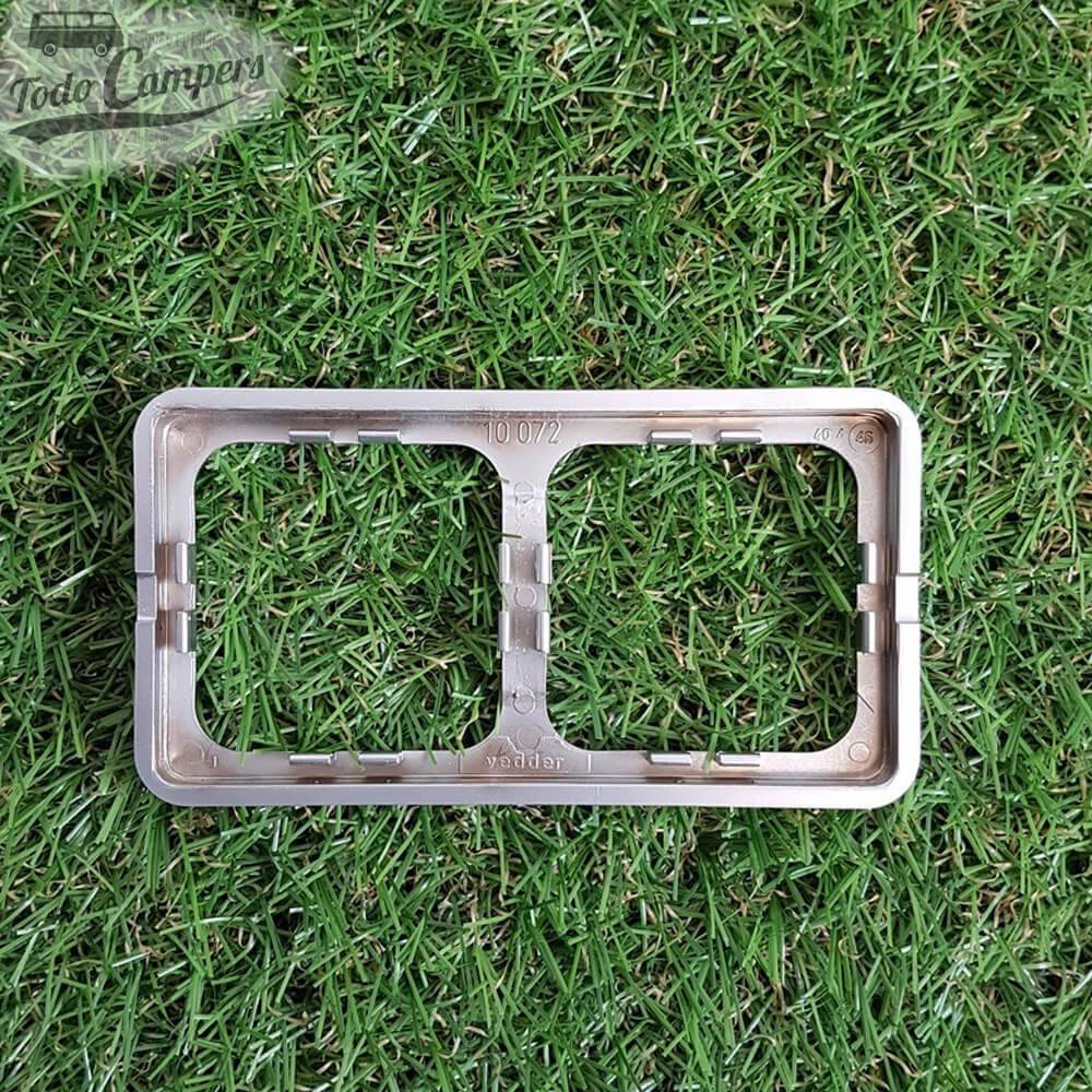 Marco doble color gris plata vista trasera