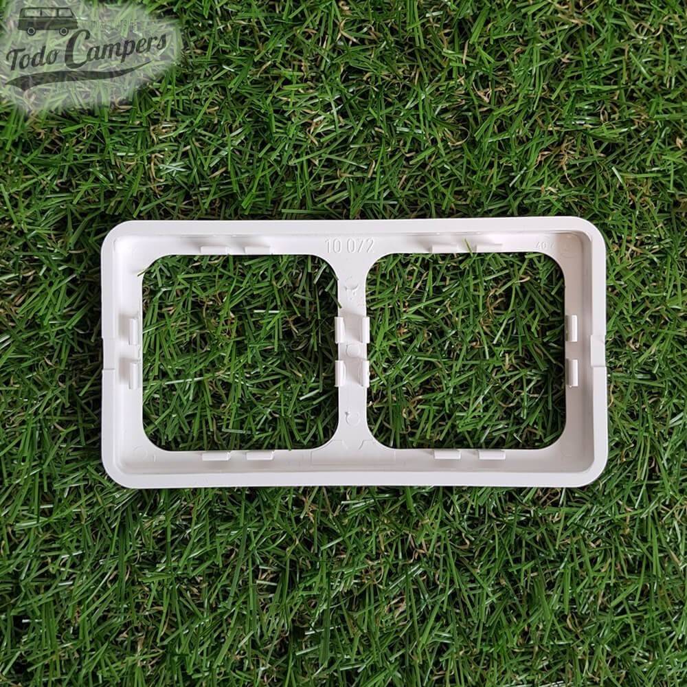 Marco doble color blanco vista trasera