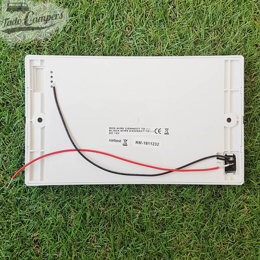 Aplique de superfície LED extra-fino com interruptor - Vista traseira