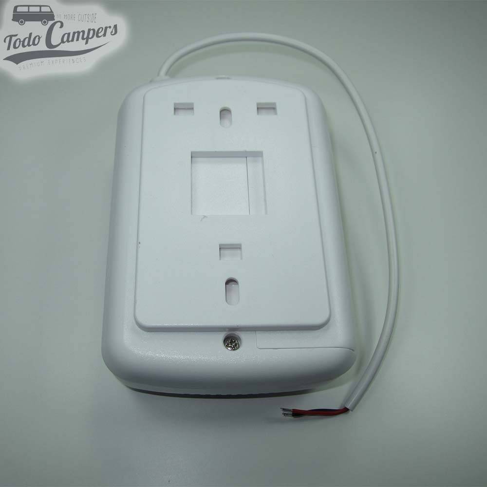 Detector Gas Dual Carbest 12v para furgonetas camper, autocaravanas y caravanas (vista trasera)