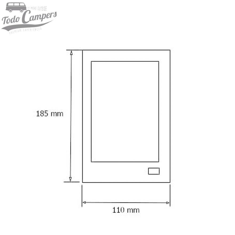 Aplique de superfície Led extra-fino cmn interruptor - Medidas