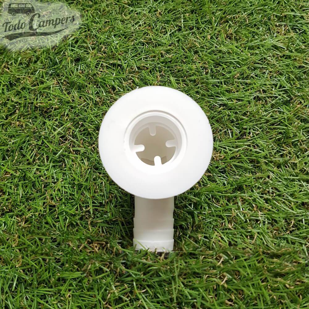 Válvula Curva - Saída 19 mm, Tipo B - Vista superior