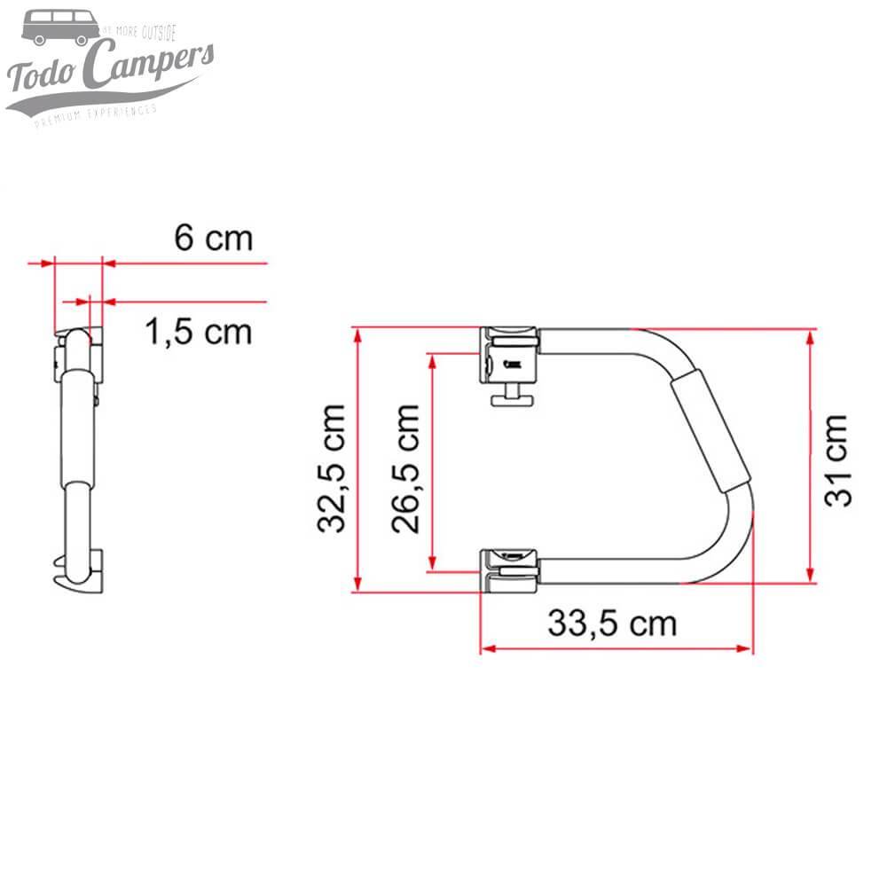 Medidas de Asa segurança Fiamma Security 31