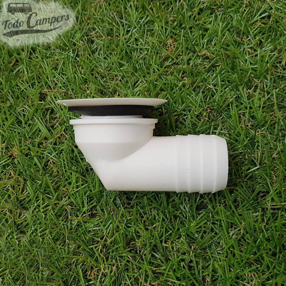 Válvula curva - Saída 25 mm, Tipo B - Vista lateral