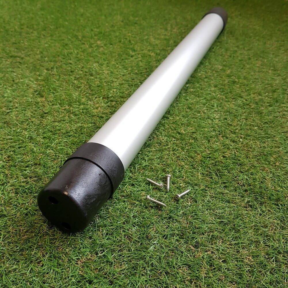 el tubo fiamma Pro trae 2 tapones cónicos negros de encaje fabricados en material plástico.