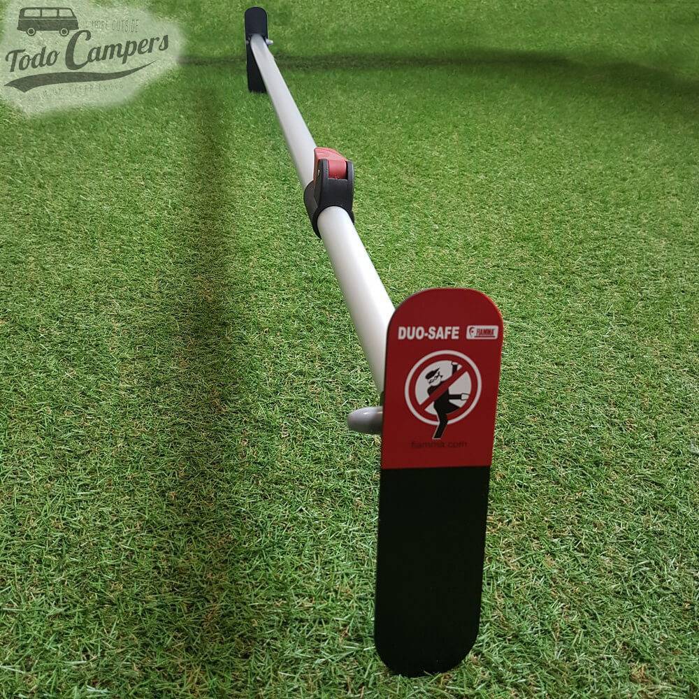 Barra de seguridad camper. Extensible de 119 cm hasta 190 cm