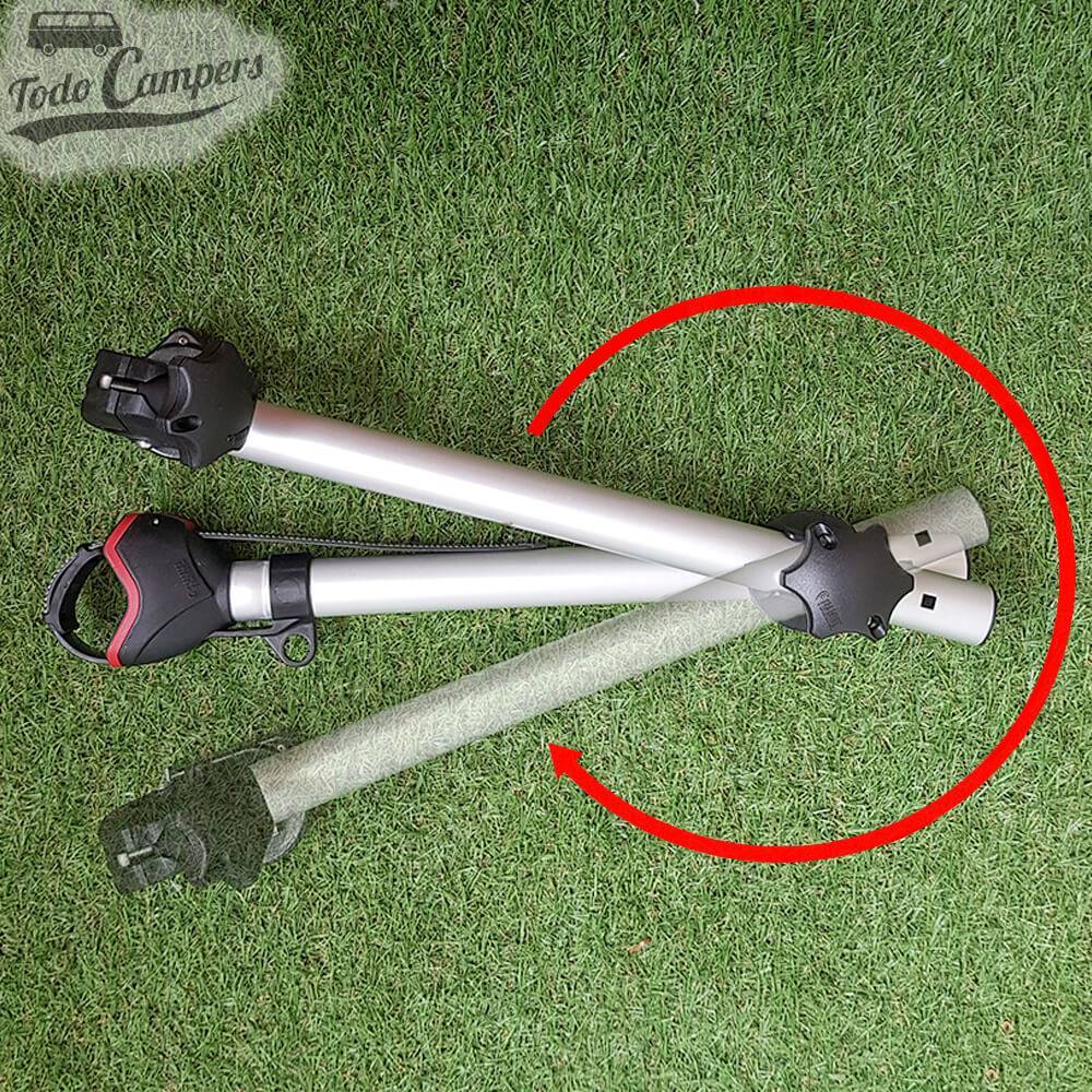 Ángulo de rotación del Brazo Bike Block Pro S D3 - Fiamma. Portabicicletas para furgonetas, autocaravanas o caravanas