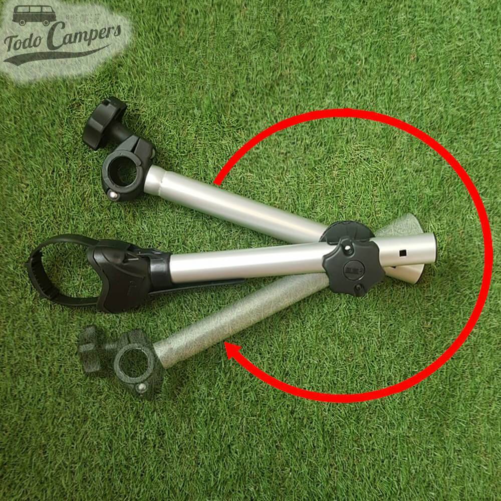 Ángulo de griro del brazo para portabicicletas para VW T5 o T6. Portabicicletas para furgoneta, autocaravana o caravana