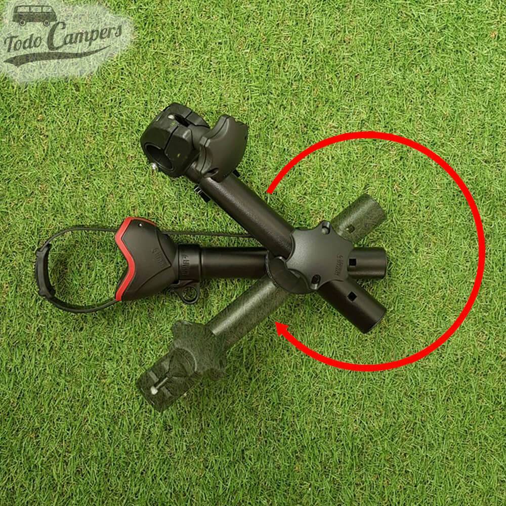 Ângulo de rotação do braço para porta-bicicletas Fiamma Carry Bike Pro Deep Black.