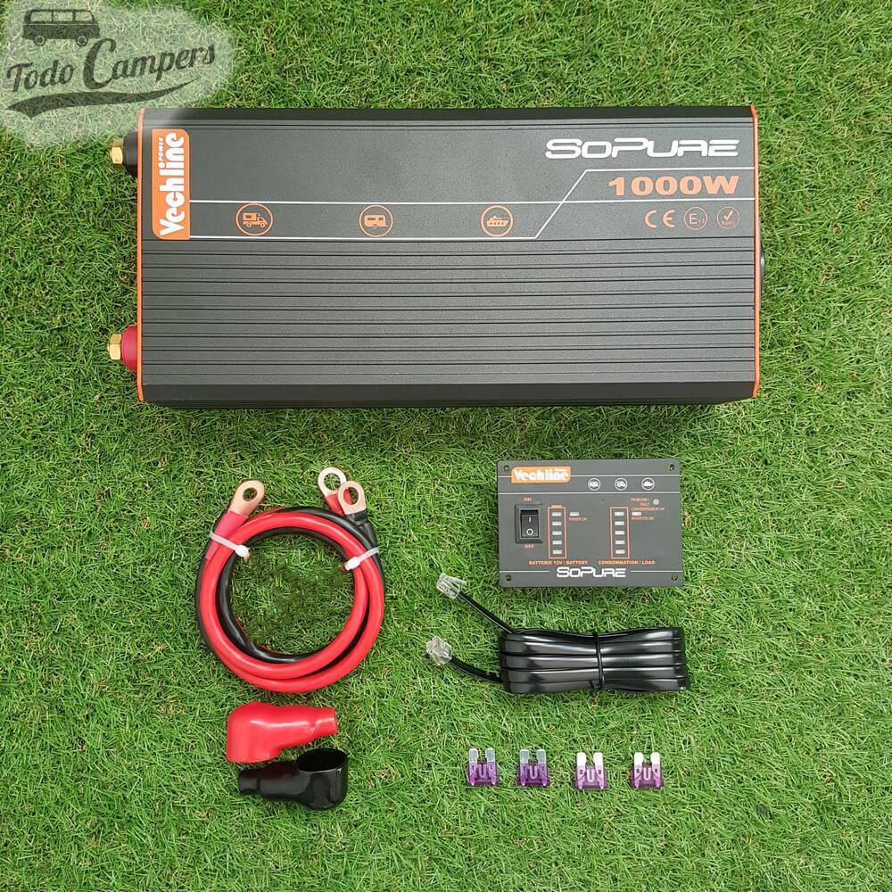 Inversor desde 12V a 230V de 1000W  Onda pura VECHLINE - Conjunto de piezas