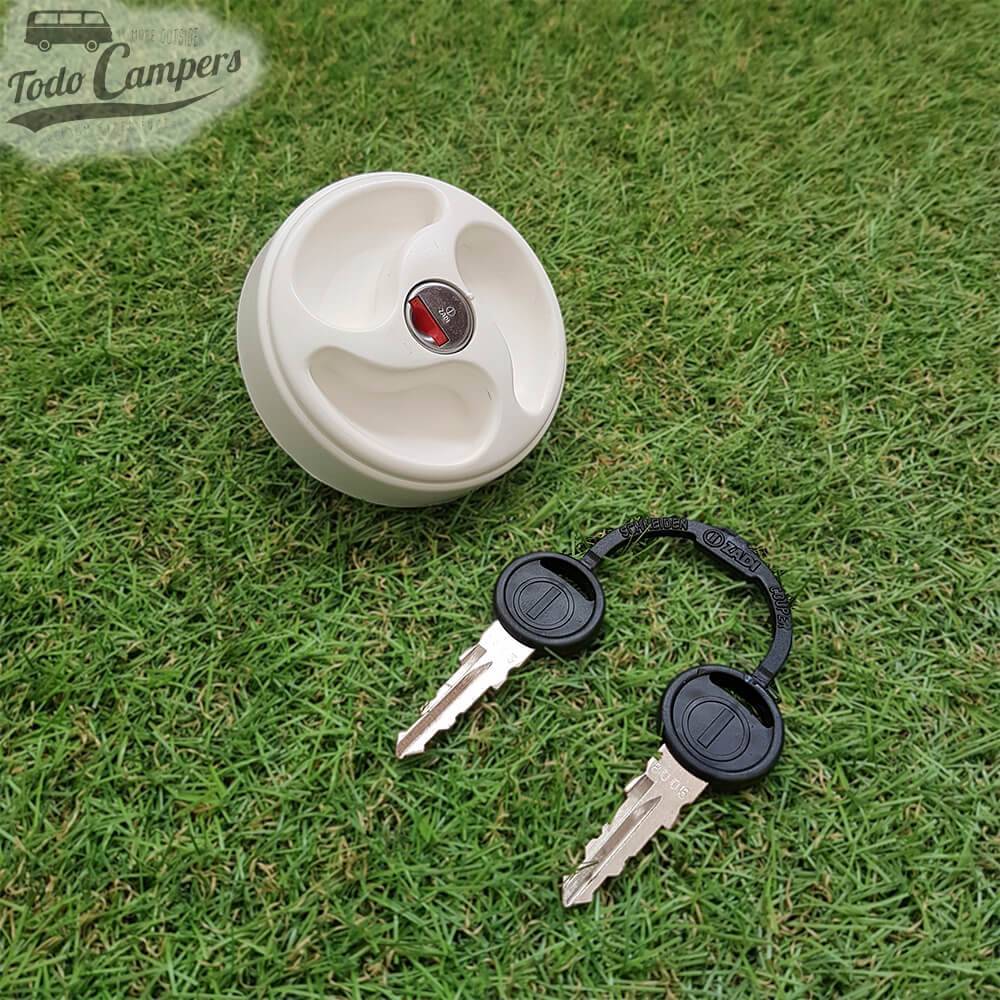 Tapón Repuesto Agua Combustible. Color Blanco