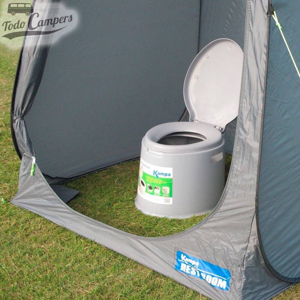 Cabina multiusos utilizado para WC. Tienda portátil multiusos para tu furgoneta camper, autocaravana o caravana