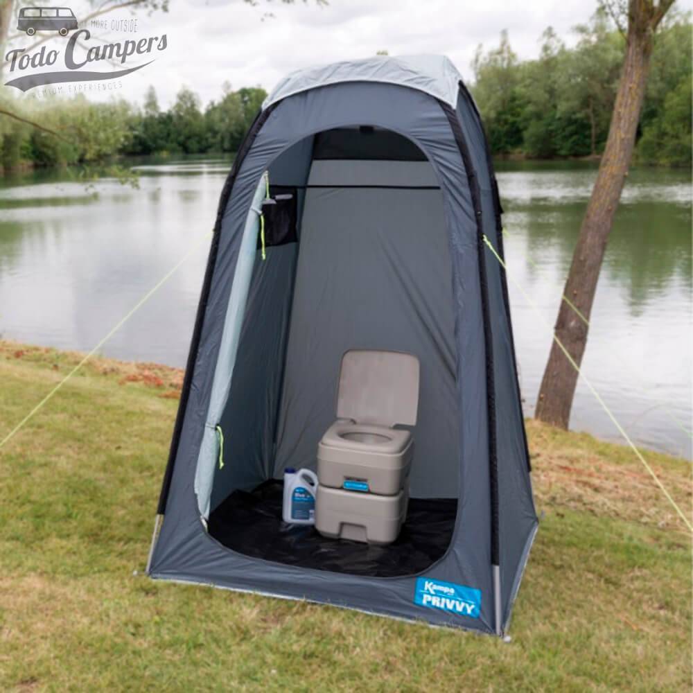Cabina multiusos utilizado para WC. Tienda portátil multiusos para tu furgoneta camper, autocaravana o caravana