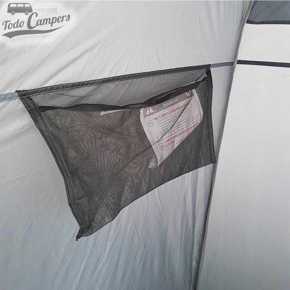 Compartimento de la cabina multiusos. Tienda portátil multiusos para tu furgoneta camper, autocaravana o caravana