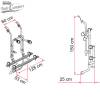 Medidas del portabicicletas para Ford Transit 2000-2013 de 2 bicis