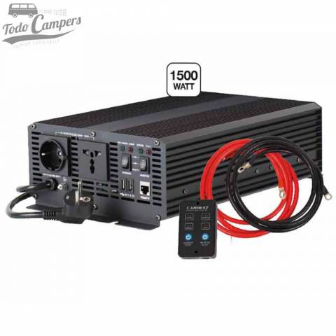 Inversor y cargador 12V a 230V de 1500W Onda pura y prioridad a red CARBEST