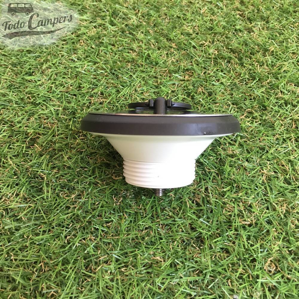 Válvula Direita - Saída rosca 42mm, Tipo E, tampa posta, vista lateral