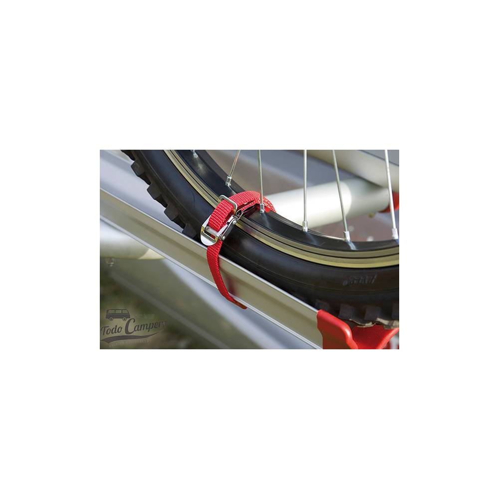 Cinta com fivela de aço inoxidável para prender bicicletas a todos os tipos de  suportes de bicicletas.