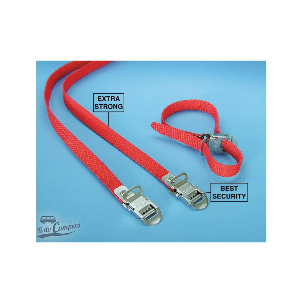 Pack de 2 Cinchas Rojas seguridad para portabicicletas Fiamma