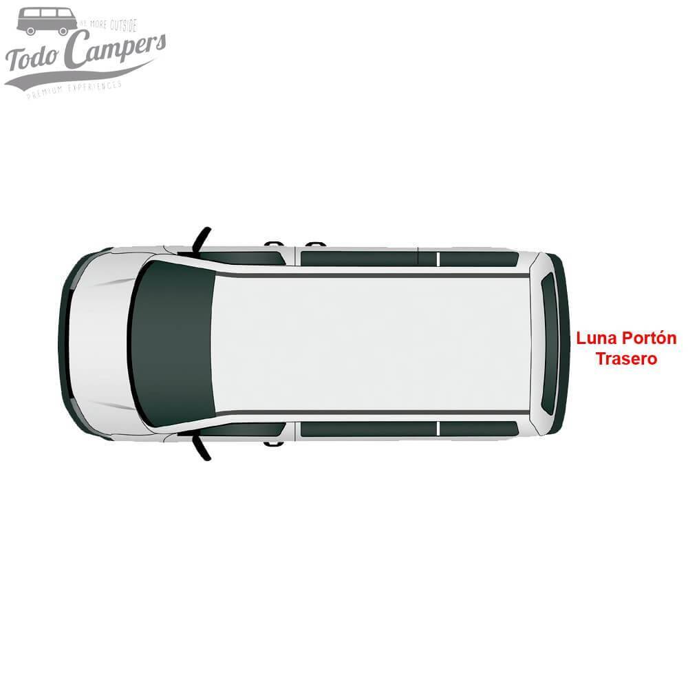 Ejemplo de Ventana Fija Portón Trasero para Volkswagen T6 - Perspectiva aérea