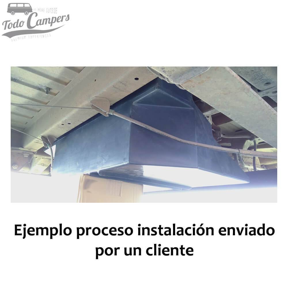 Instalación de depósito de agua en Fiat Ducato. Depósito de aguas limpias y grises para tu furgoneta