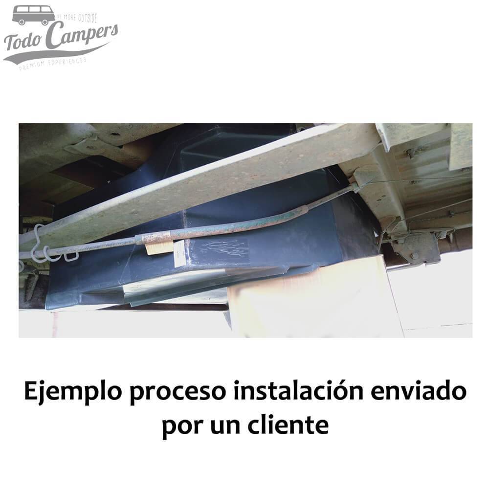 Instalação de depósito de água 80 litros em Fiat Ducato X230. Depósito de águas limpas para a sua carrinha