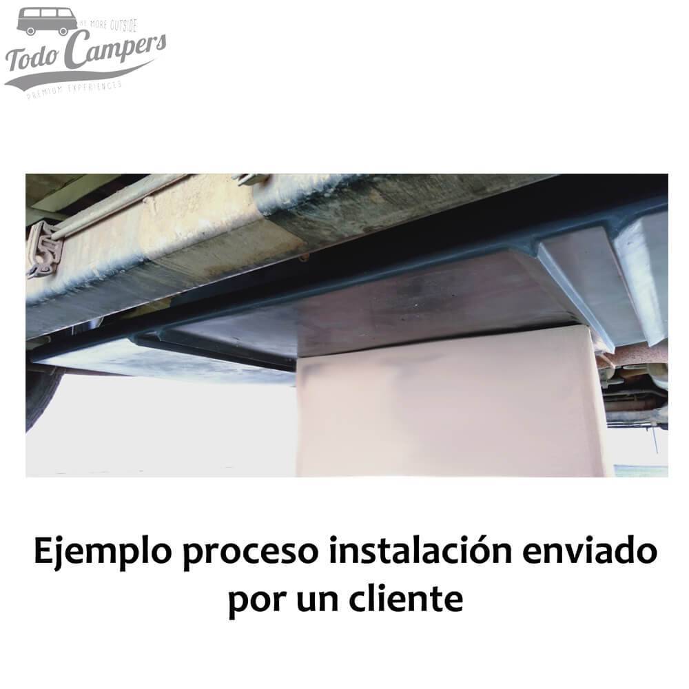 Instalación de depósito de agua 80 litros en Fiat Ducato X244. Depósito de aguas limpias y grises para tu furgoneta