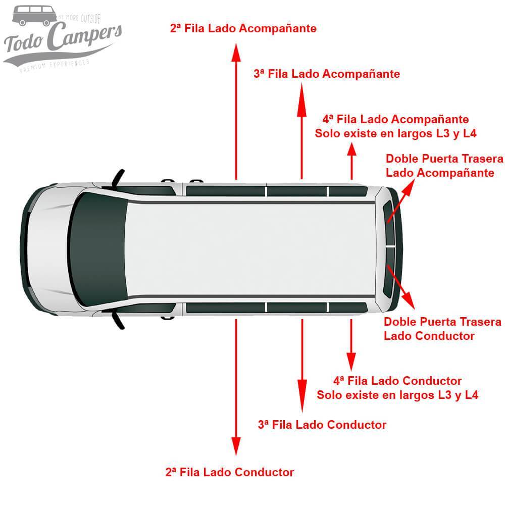 Janelas Fixas Porta Traseira Dupla para Mercedes Sprinter desde 2019