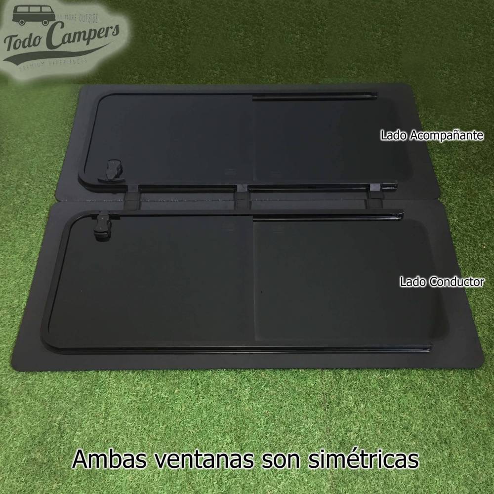 Vista panorámica de ambas ventanas detallando la simetría